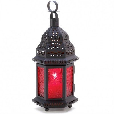 Ruby Glass Moroccan Candle...