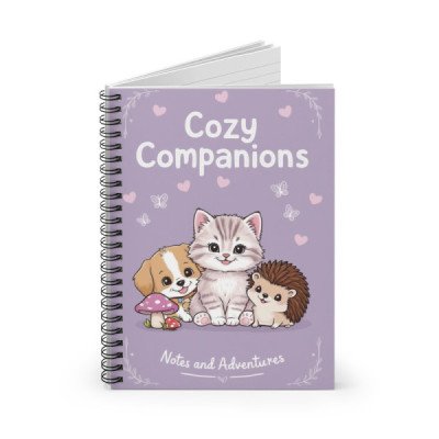 Cute Spiral Notebook with...