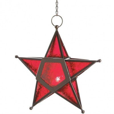 Glass Star Hanging Candle...