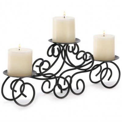 Wrought Iron Scroll Triple...