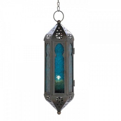 Blue Glass Moroccan Hanging...