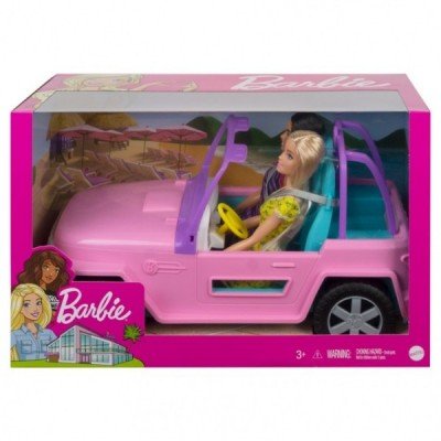 Mattel Barbie Jeep W/Barbie...